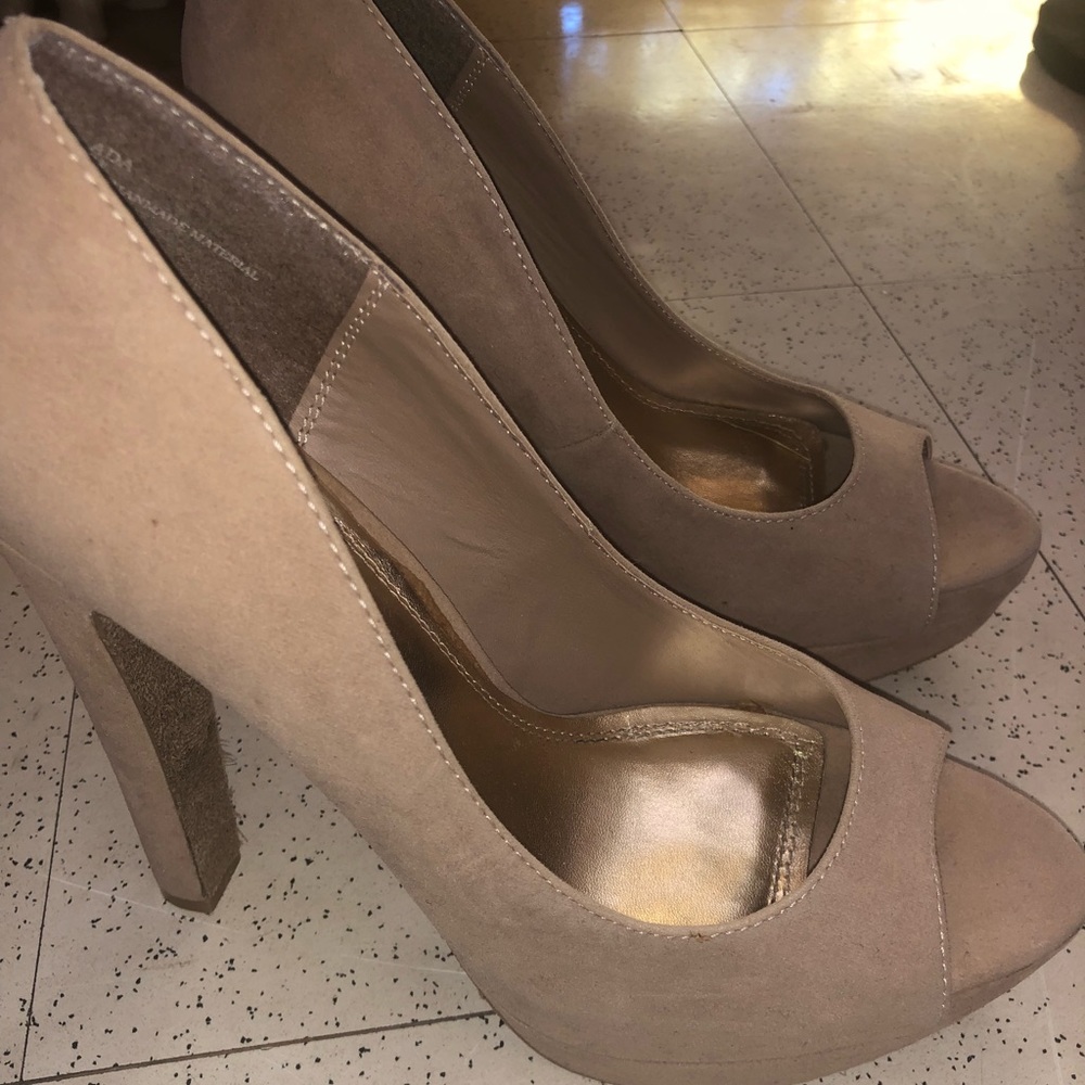 Nude high heels